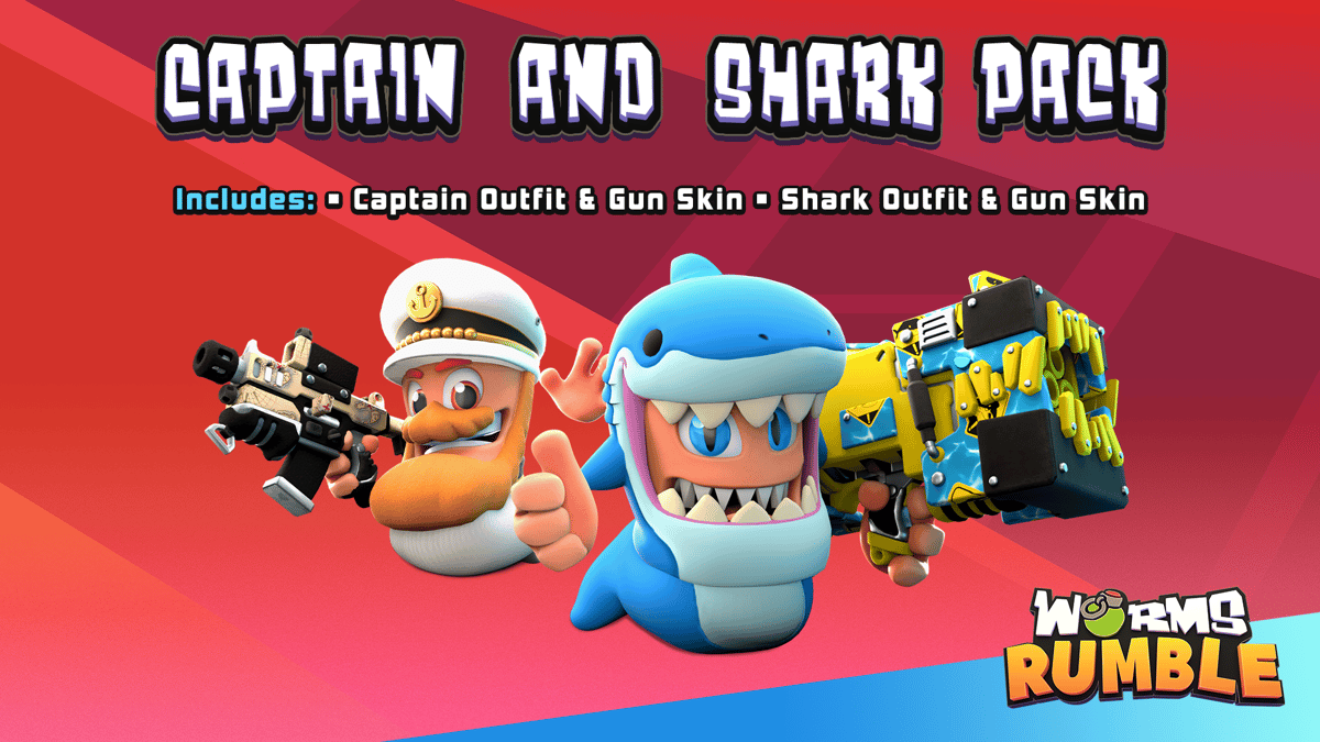 Worms Rumble: Captain & Shark Double Pack