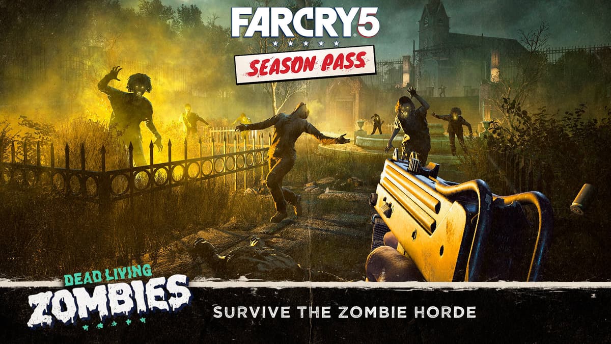 Far cry 5 зомби. Фар край 5 день лютых зомби. Dlc фар край 5. Фар край 5 локации. Oicw far cry.