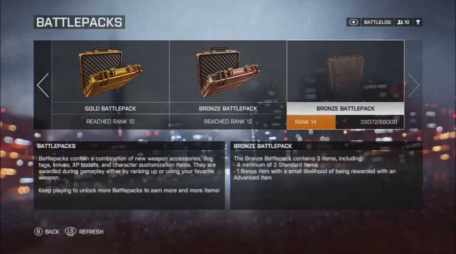 Battlefield 4: 5x Gold Battlepacks