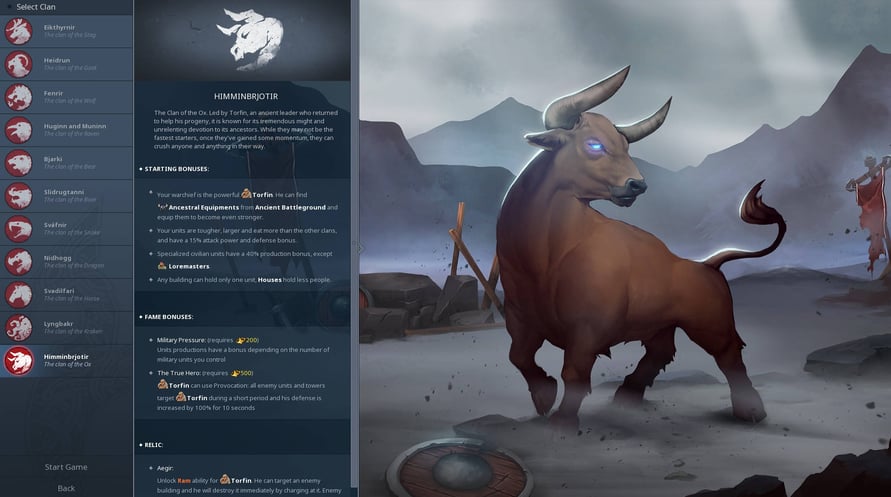 Northgard - Himminbrjotir, Clan of the Ox
