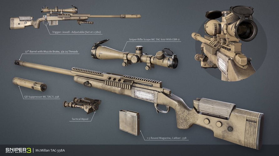 Sniper Ghost Warrior 3 - Sniper Rifle McMillan TAC-338A