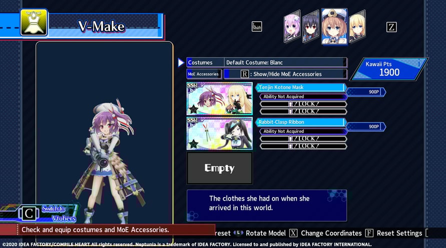 Neptunia Virtual Stars - Tenjin Kotone Pack