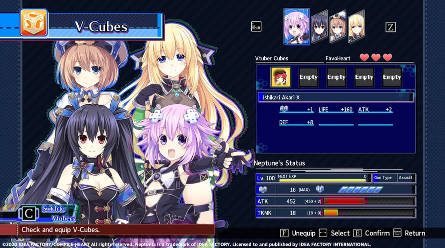 Neptunia Virtual Stars - Aogiri High School Pack