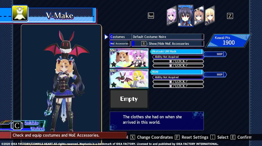Neptunia Virtual Stars - Akatsuki UNI Pack