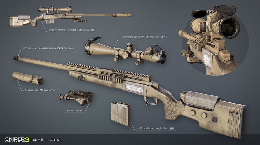 Sniper Ghost Warrior 3 - Sniper Rifle McMillan TAC-338A
