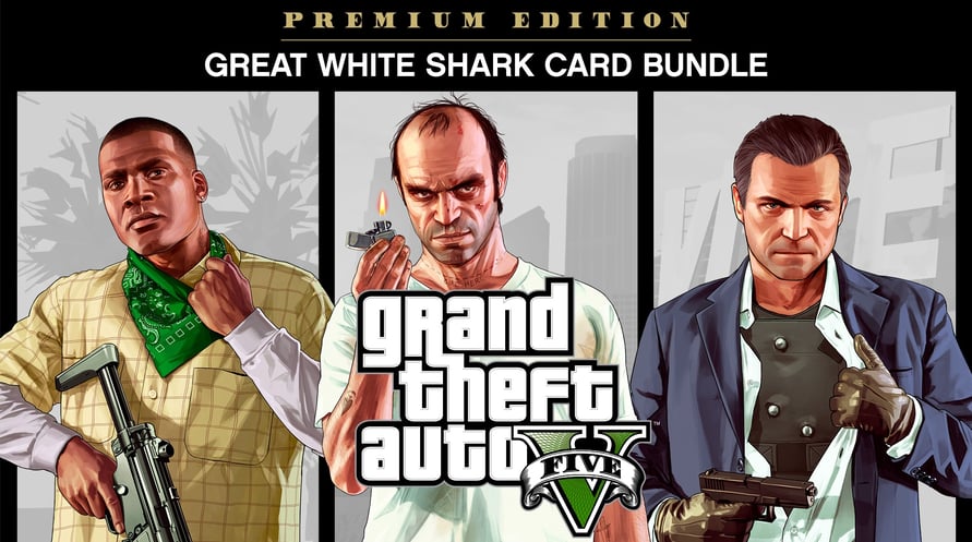 GRAND THEFT AUTO V: PREMIUM EDITION & Great White Shark Card Bundle