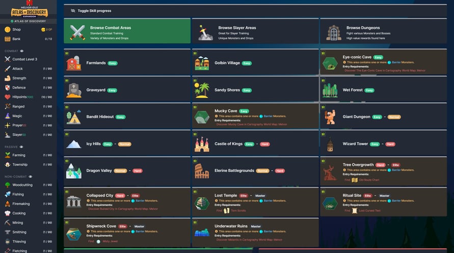 Melvor Idle: Atlas of Discovery