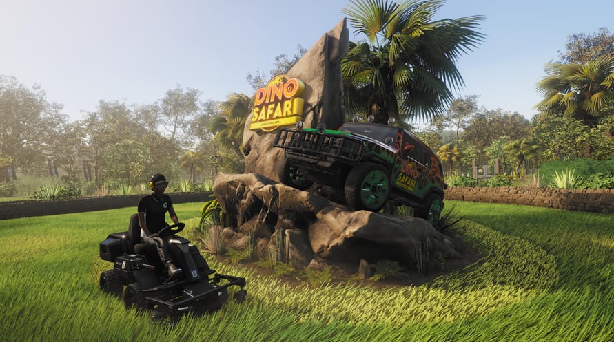 Lawn Mowing Simulator - Dino Safari