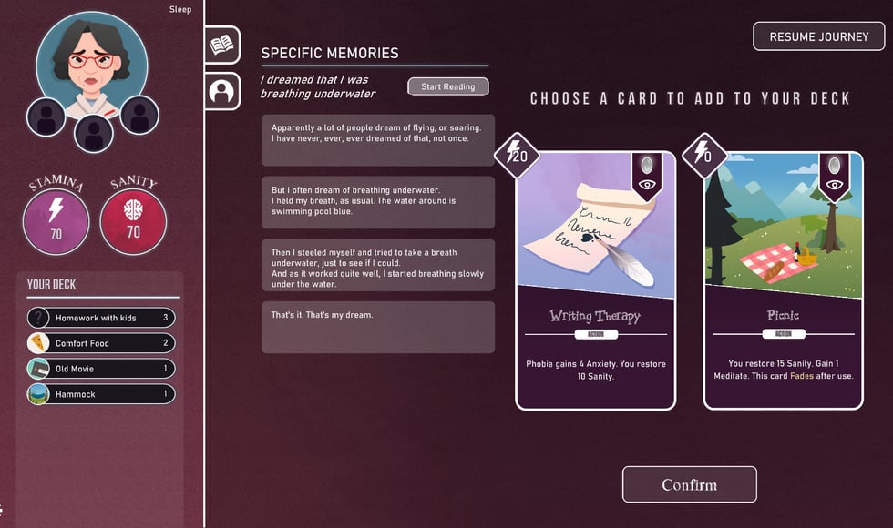 Neurodeck: Psychological Deckbuilder